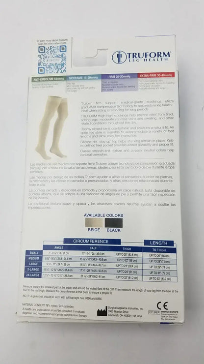 Truform Leg Health X-Large Medical Compressiion Stockiings Beige 20-30 - Compression Stockings