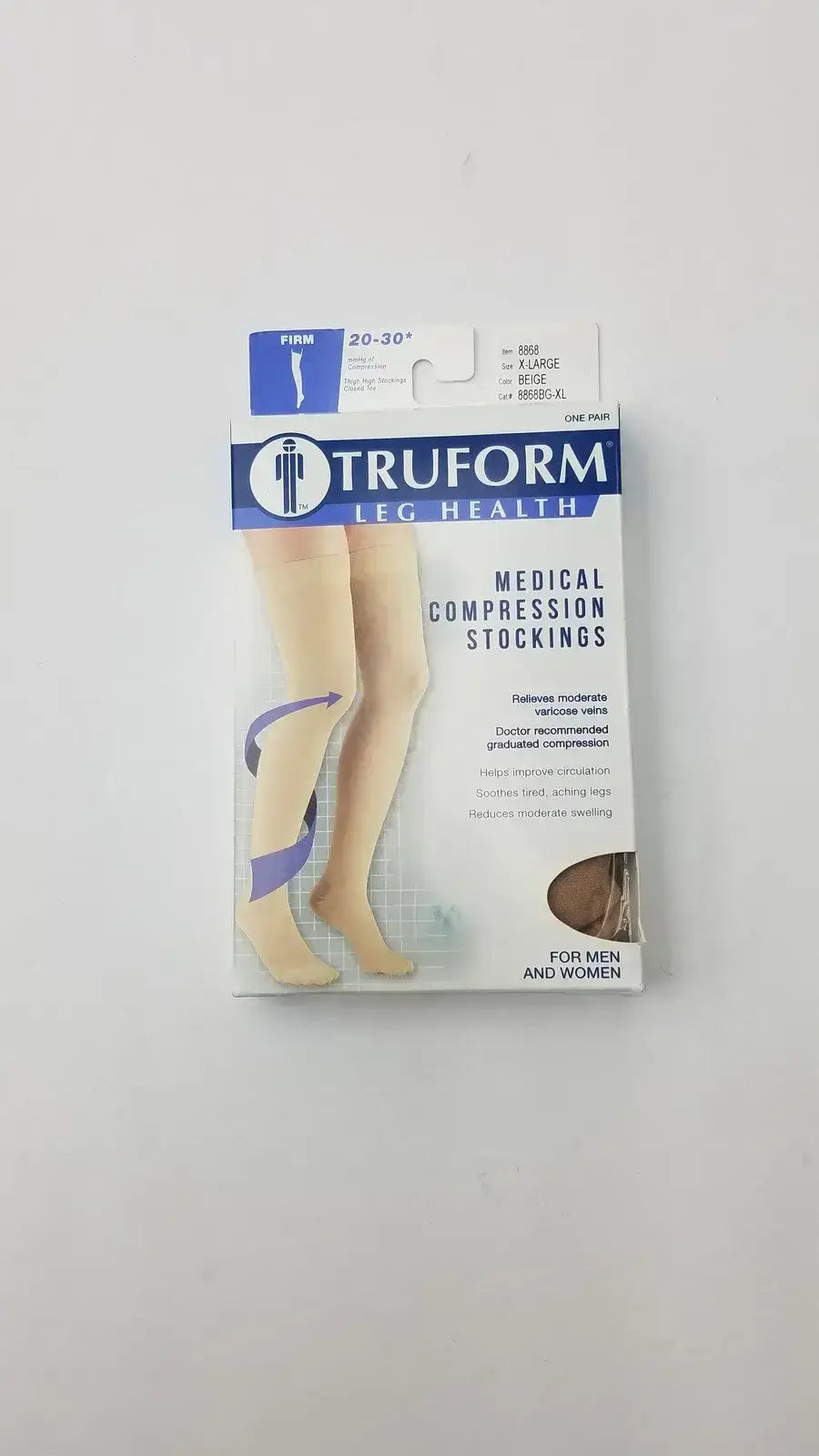 Truform Leg Health X-Large Medical Compressiion Stockiings Beige 20-30 - Compression Stockings