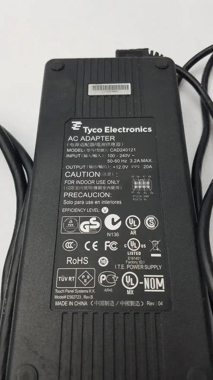 Tyco Electronics CAD240121 12V 20A 50-60Hz Power Supply AC Adapter
