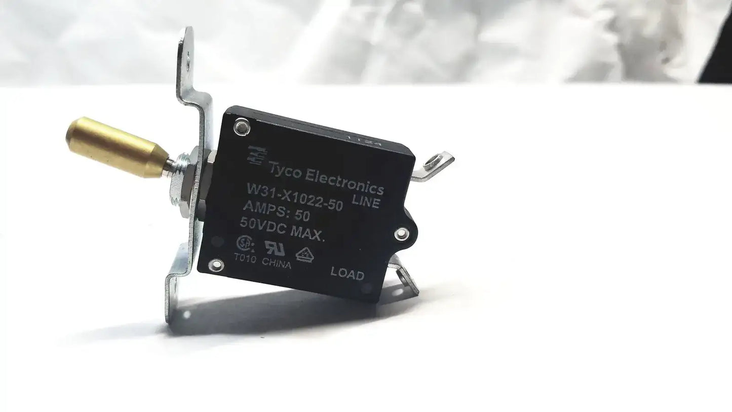 Tyco Electronics Toggle Circuit Breaker W31-X1022-50 50A 50VDC
