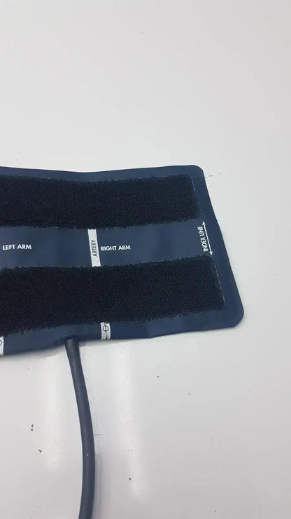Ultra Check blood pressure cuff U2635 dark blue with black velcro straps and white labeling for accurate pressure use