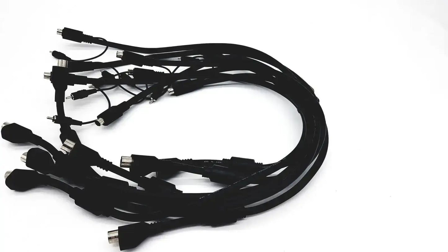 Unbranded Lot of Black Link Cables or Stereo Remote Adapter - & Adapters