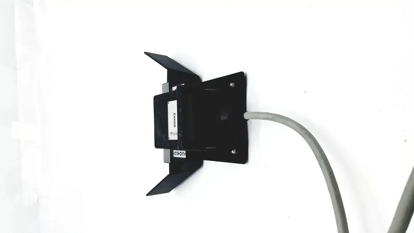 Black valleylab covidien e6008 electrosurgical monopolar footswitch with gray side cable wall-mounted camera view