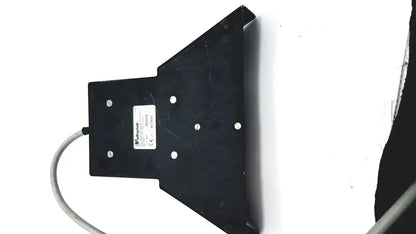 Black plastic mounting bracket with white label and silver screws on valleylab covidien e6008 electrosurgical monopolar footswitch