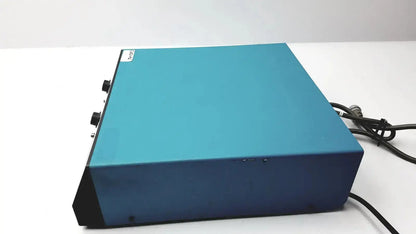 Teal-colored rectangular valleylab force argon ii-20 gas delivery unit with black knobs and power cord for gas delivery
