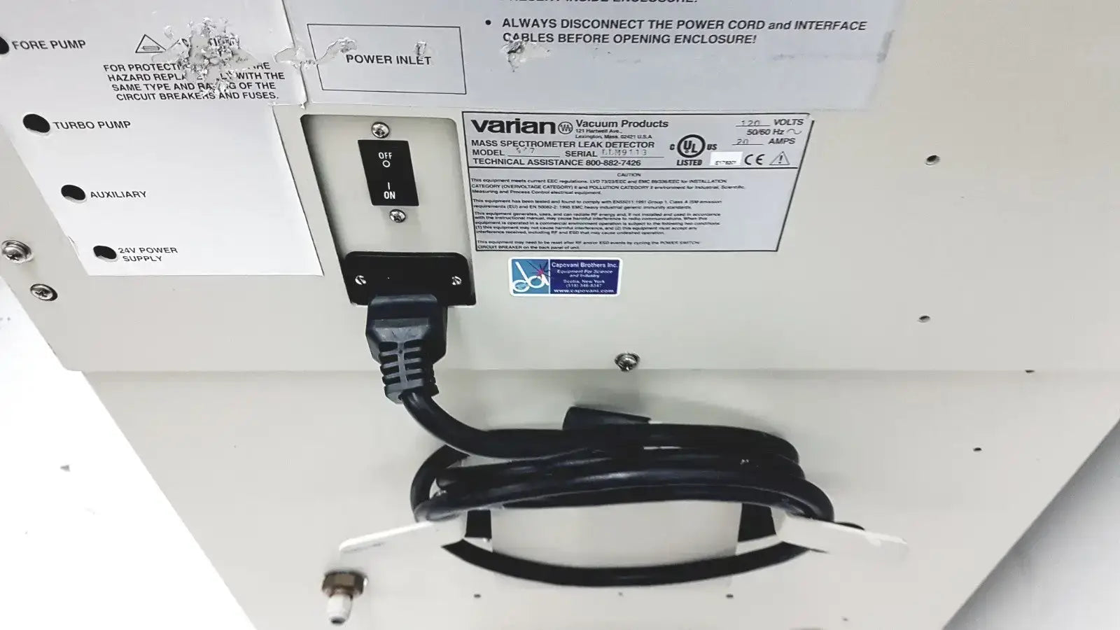 Varian Mass Spectrometer Leak Detector - Model 9A7