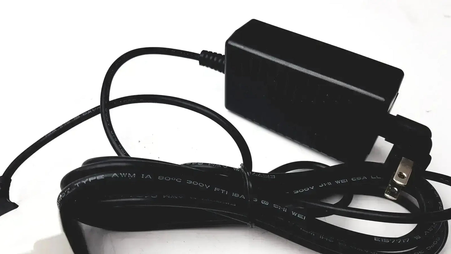 Black plastic power adapter with coiled cable for verathon 0570-0155 bladderscan charging cradle