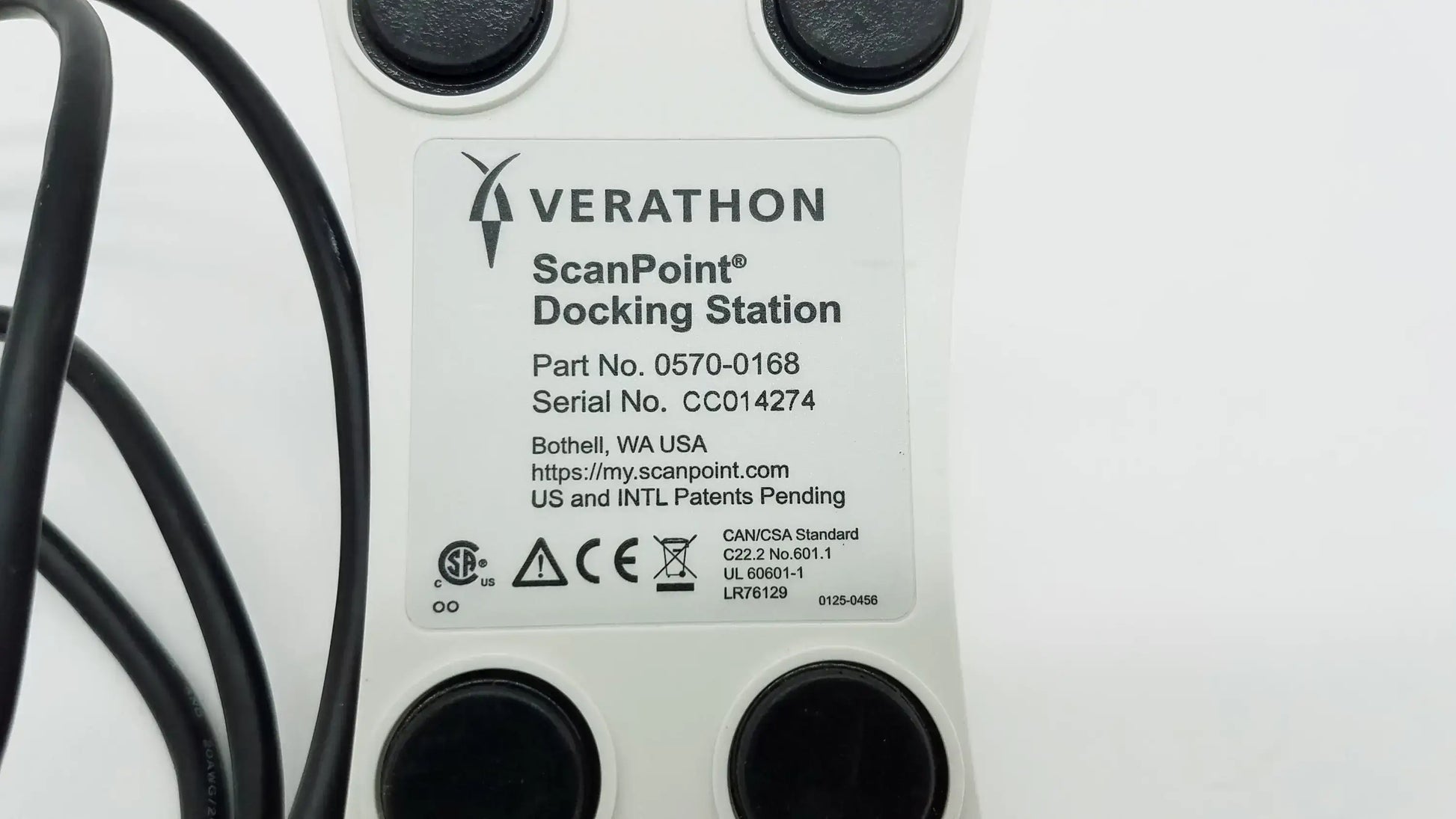 Verathon 0570-0168 BladderScan Probe Scan Point USB Docking Station