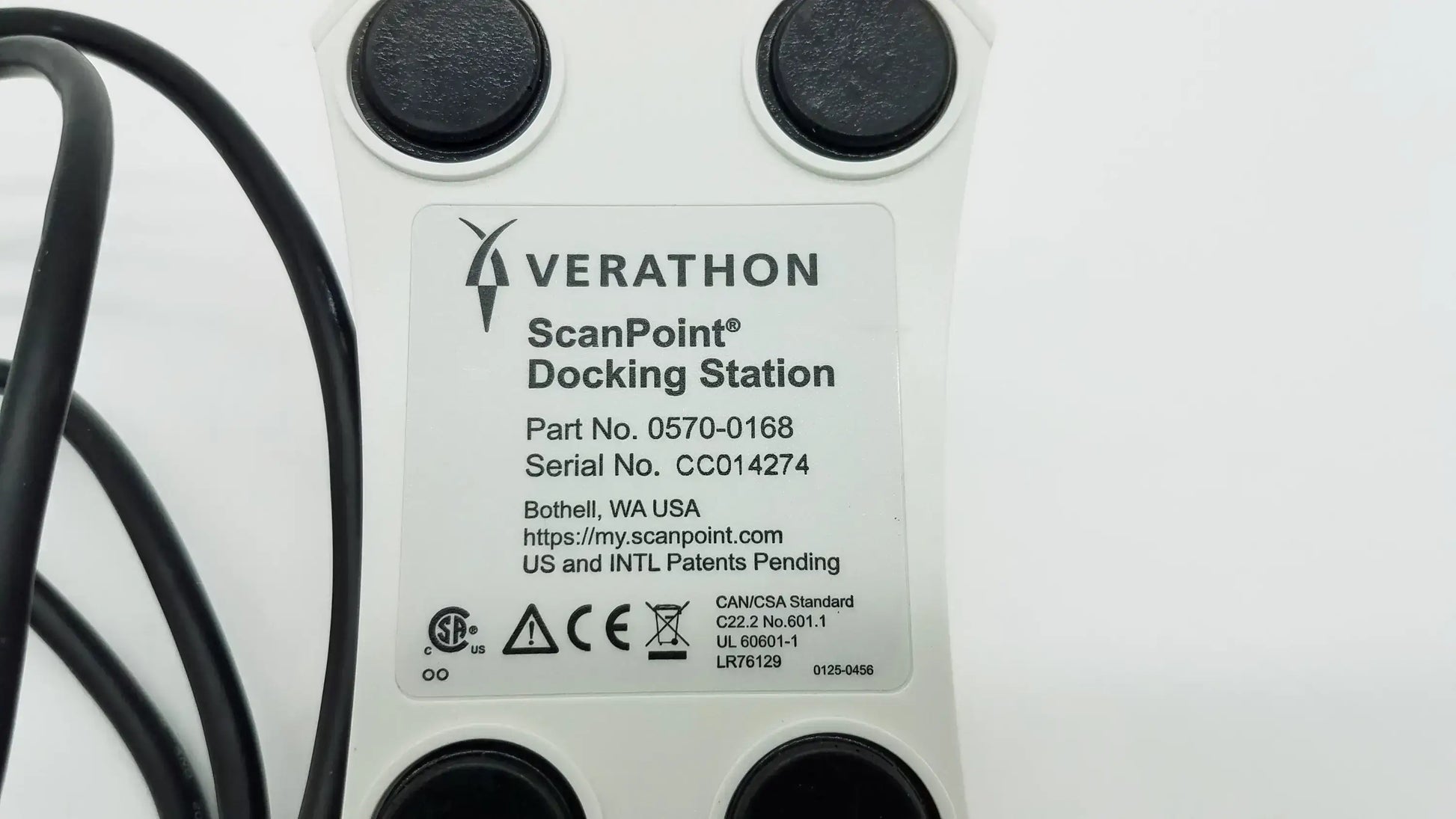 Verathon 0570-0168 BladderScan Probe Scan Point USB Docking Station