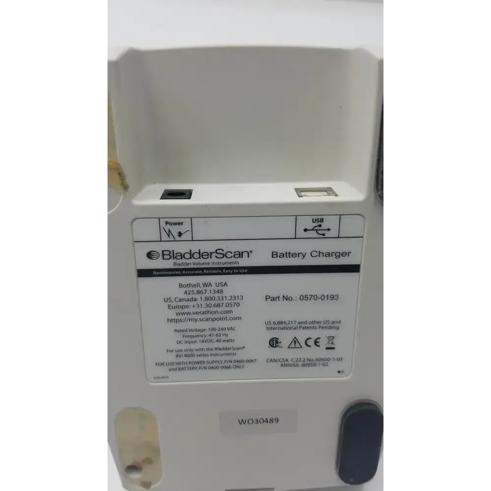 Verathon BladderScan Battery Charger 0570-0193