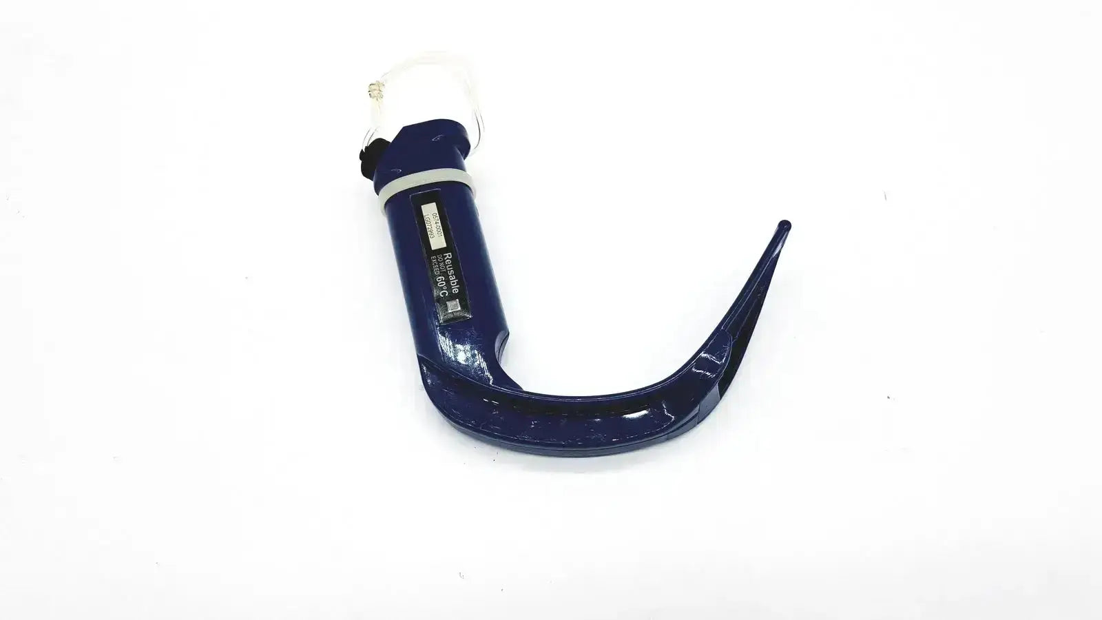 Verathon glidescope 0574-0001 blue plastic laryngoscope with curved handle and metallic blade for used medical equipment sale