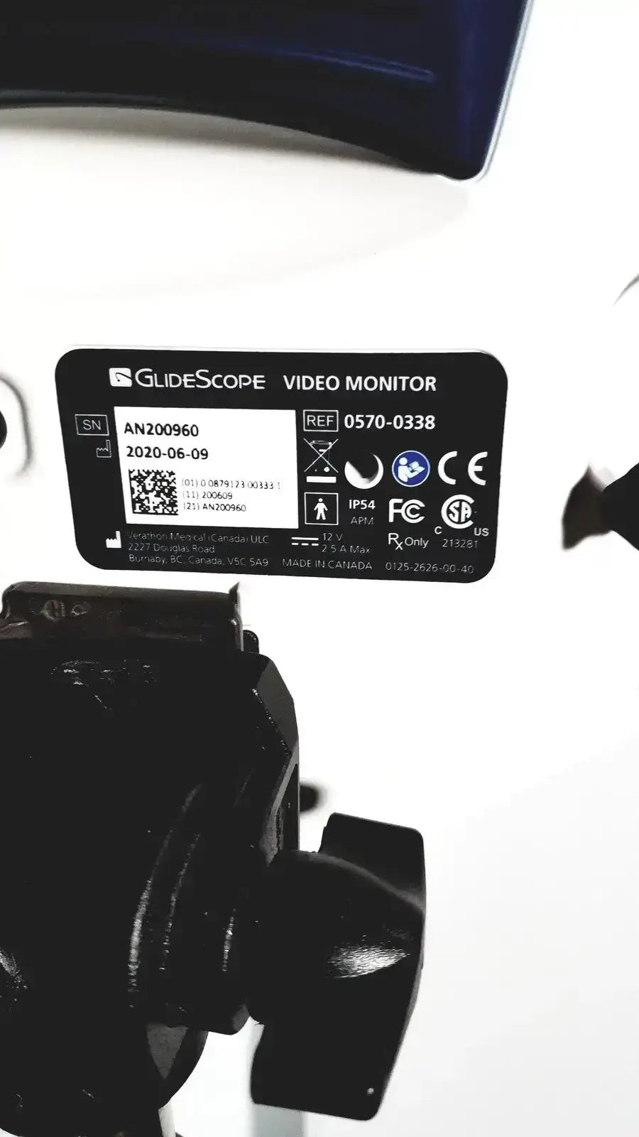Verathon Glidescope Cobalt AVL Monitor Video Laryngoscope Display Unit