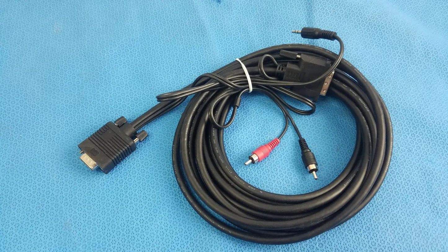 VGA to DVI-D Imaging Video Cable With RCA Audio Cable