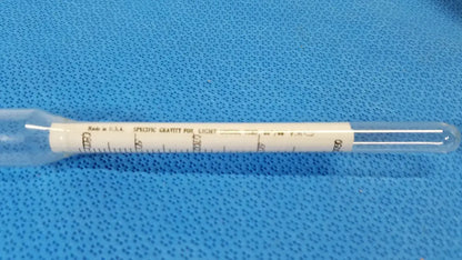 Vintage Brew and Mash Tester Glass Beer Hydrometer 60° Specific Gravity Scale - Laboratory