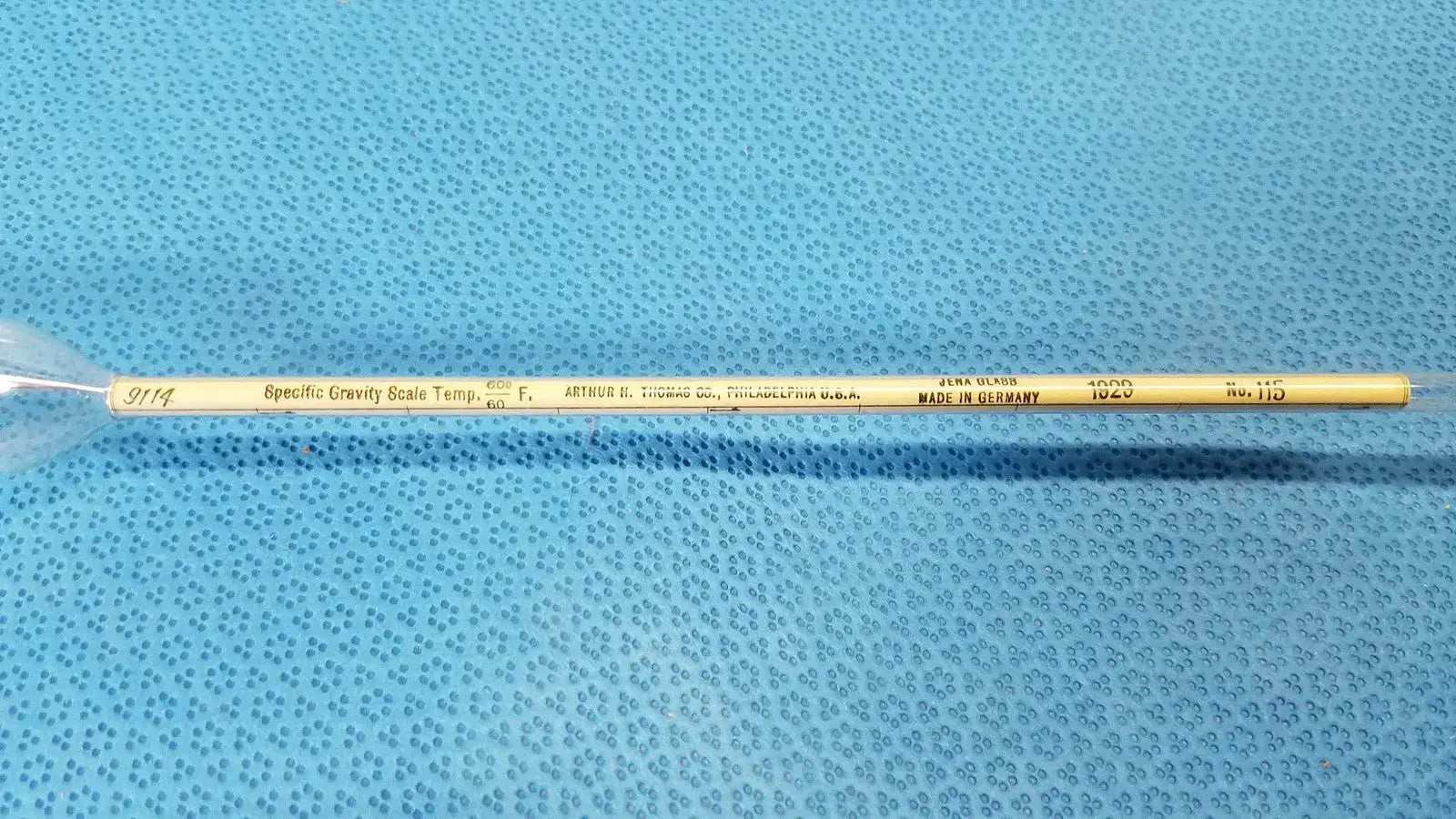 Vintage Brew and Mash Tester Glass Beer Hydrometer 600/60 Specific Gravity - Laboratory