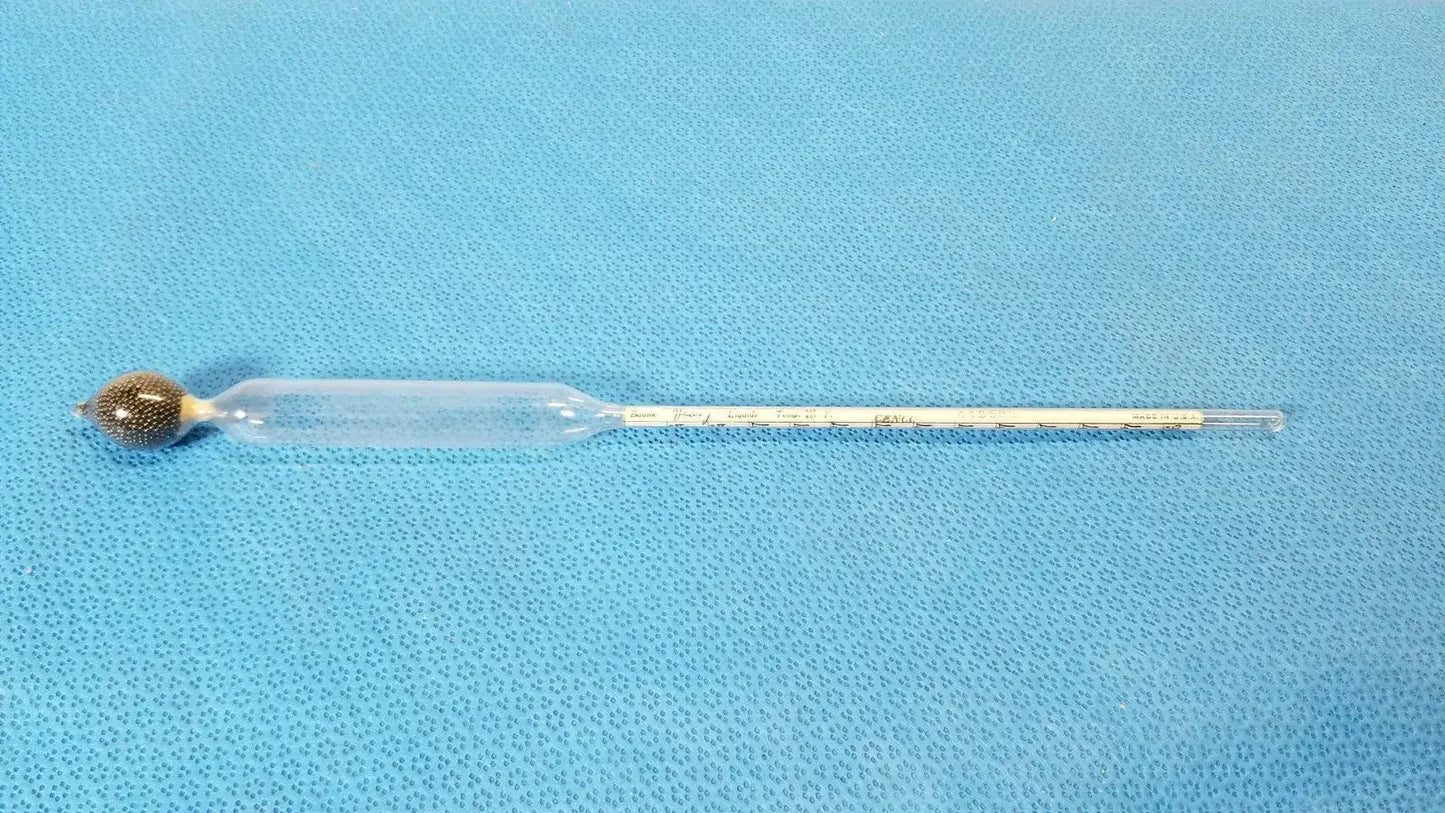 Vintage Floating Long Mash & Brew Tester Thermometer German Made Lab Tool - Laboratory