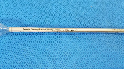 Vintage Long Floating Mash & Brew Tester Thermometer German Made Lab Tool - Laboratory