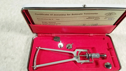 Vintage Winters Schioetz Tonometer Improved Optometry With Case & Papers