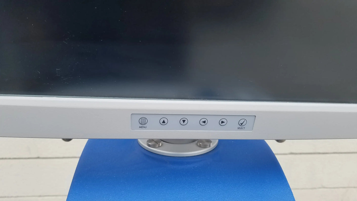 White monitor with silver control panel and navigation buttons for volcano s5 intravascular ultrasound medical equipment