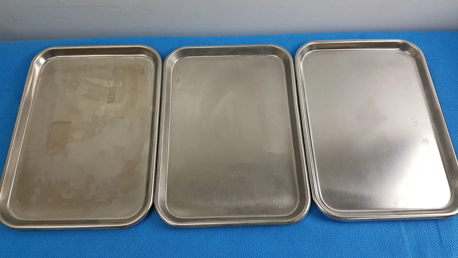 Vollrath 8013 Stainless Steel Shallow Tray — Multi-Purpose Utility Tray lot of 3