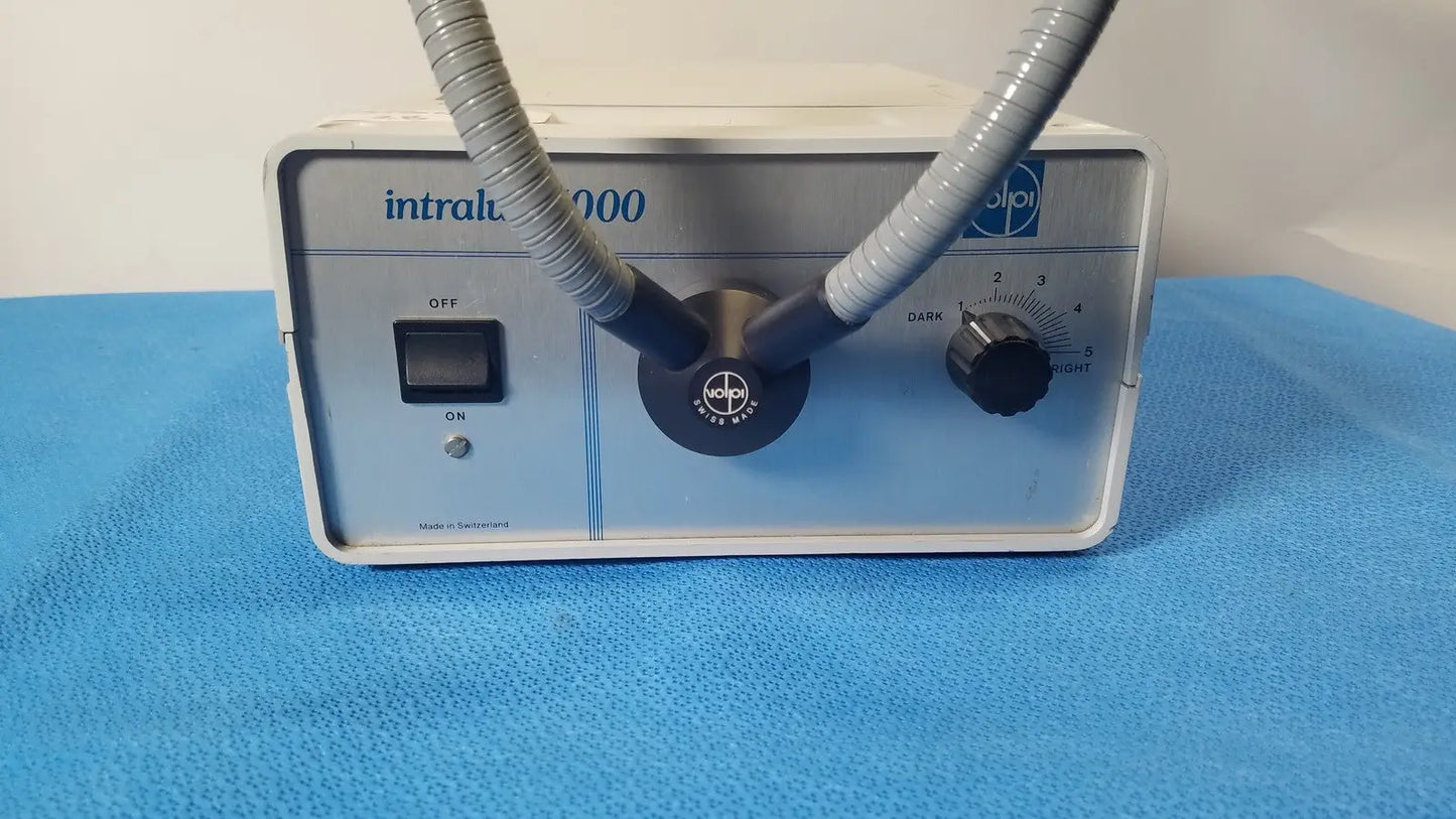 Volpi Intralux 5000 Fiber Optic Illuminator Dual Gooseneck Microscope Light