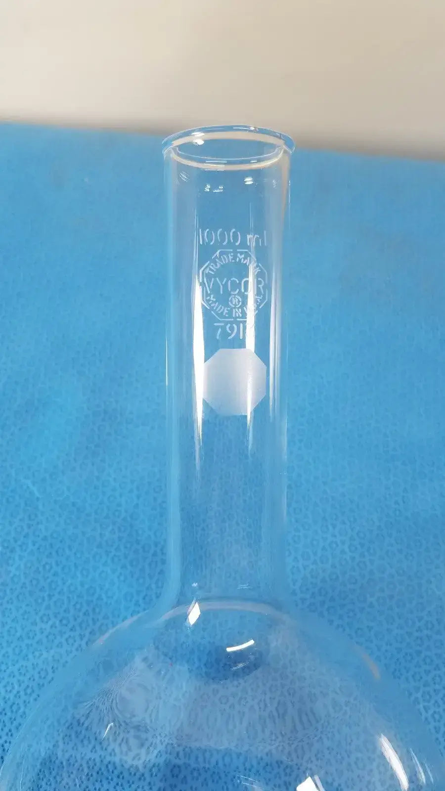 VYCOR 1000mL Long Neck Round Bottom Flask – Borosilicate Laboratory Glassware