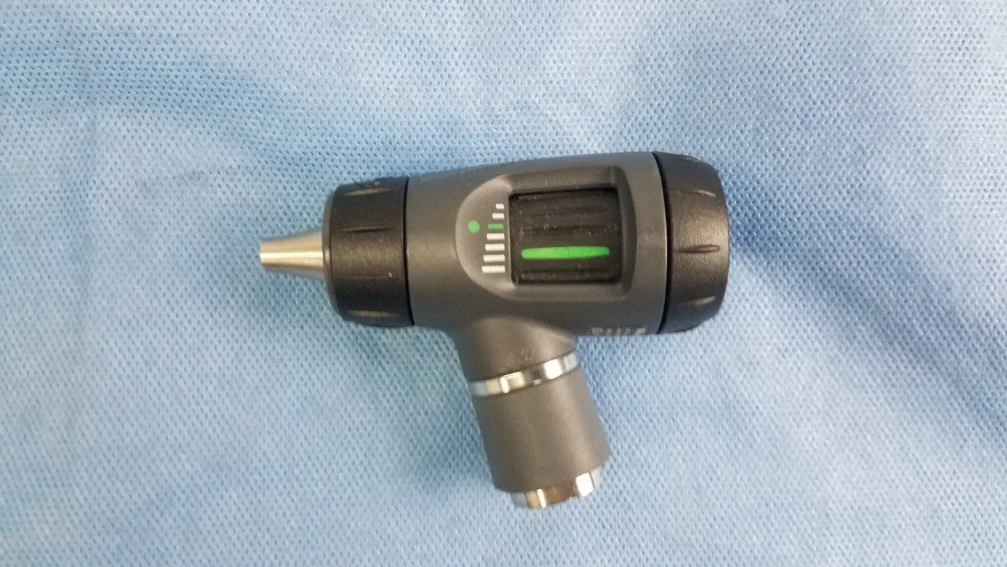 Welch Allyn 23810 macroview black and silver medical otoscope with green illuminated dial for reuse medical equipment