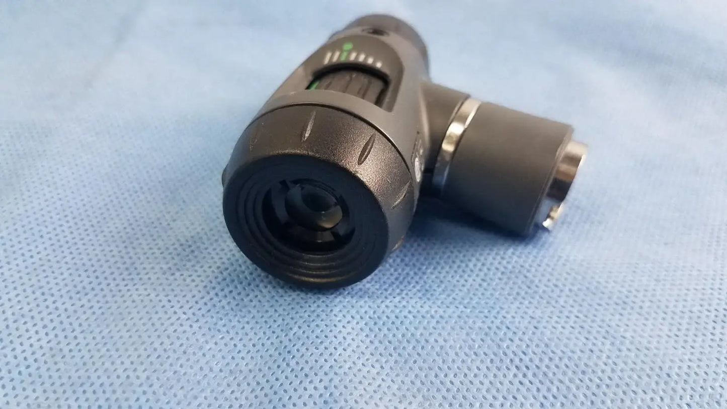 Welch Allyn 23810 MacroView black medical otoscope with textured grip and metallic accents for reuse medical equipment