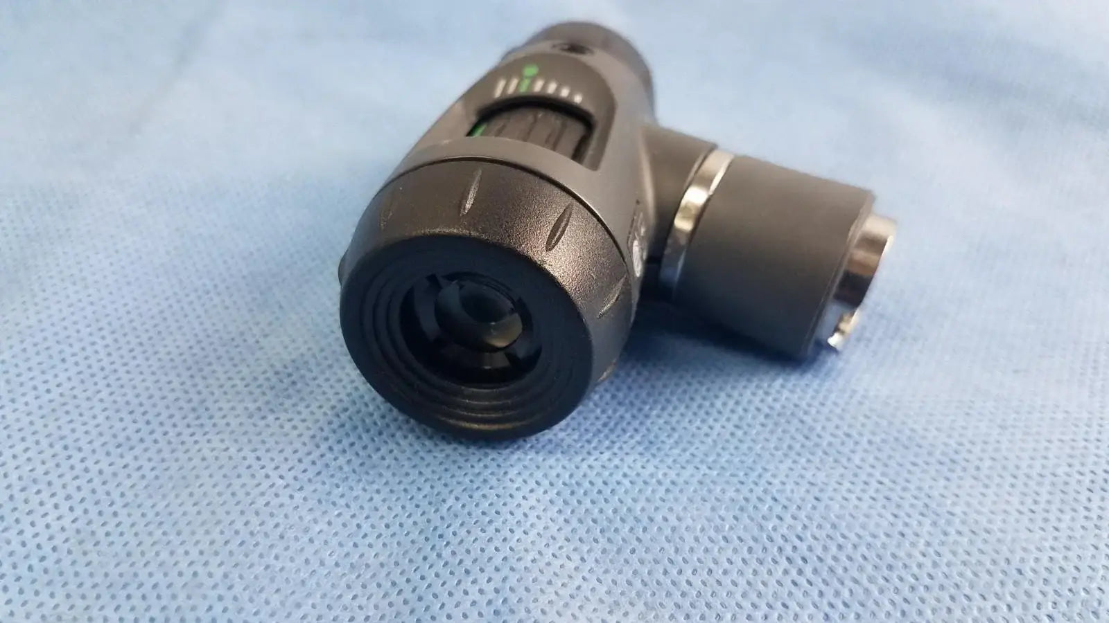 Welch Allyn 23810 MacroView black medical otoscope with textured grip and metallic accents for reuse medical equipment