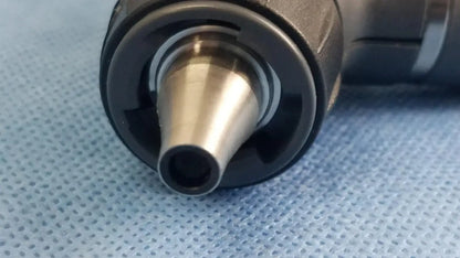 Welch allyn 23810 macrovview otoscope drill bit with black and silver metallic conical tip for reuse medical equipment