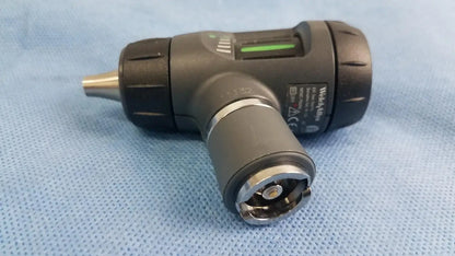 Welch allyn 23810 macrovue medical equipment with black and silver fiber-optic otoscope featuring green power indicator