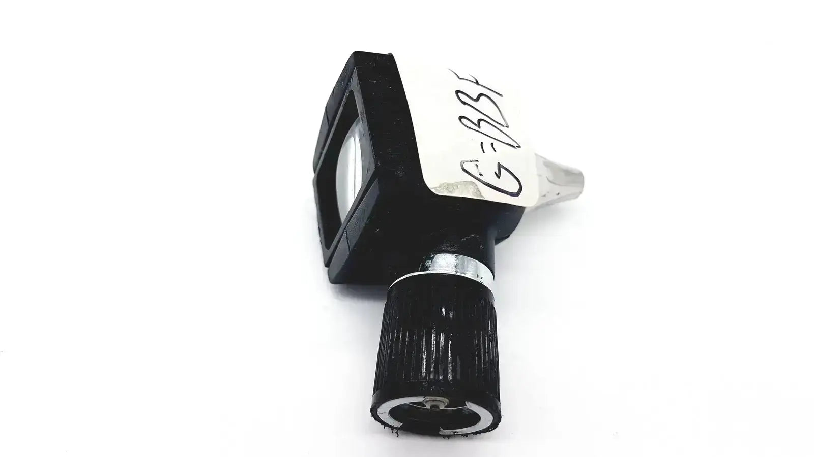Welch allyn 25020 3.5v black plastic otoscope ophthalmoscope head with silver metallic tip and textured grip