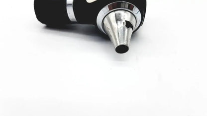 Welch allyn 25020 3.5v black and silver otoscope ophthalmoscope head with metallic tapered tip for medical use