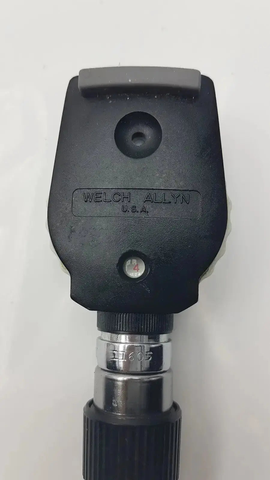 Welch allyn 3.5v black ophthalmoscope head model 11605 in hospital surplus for medical examination use