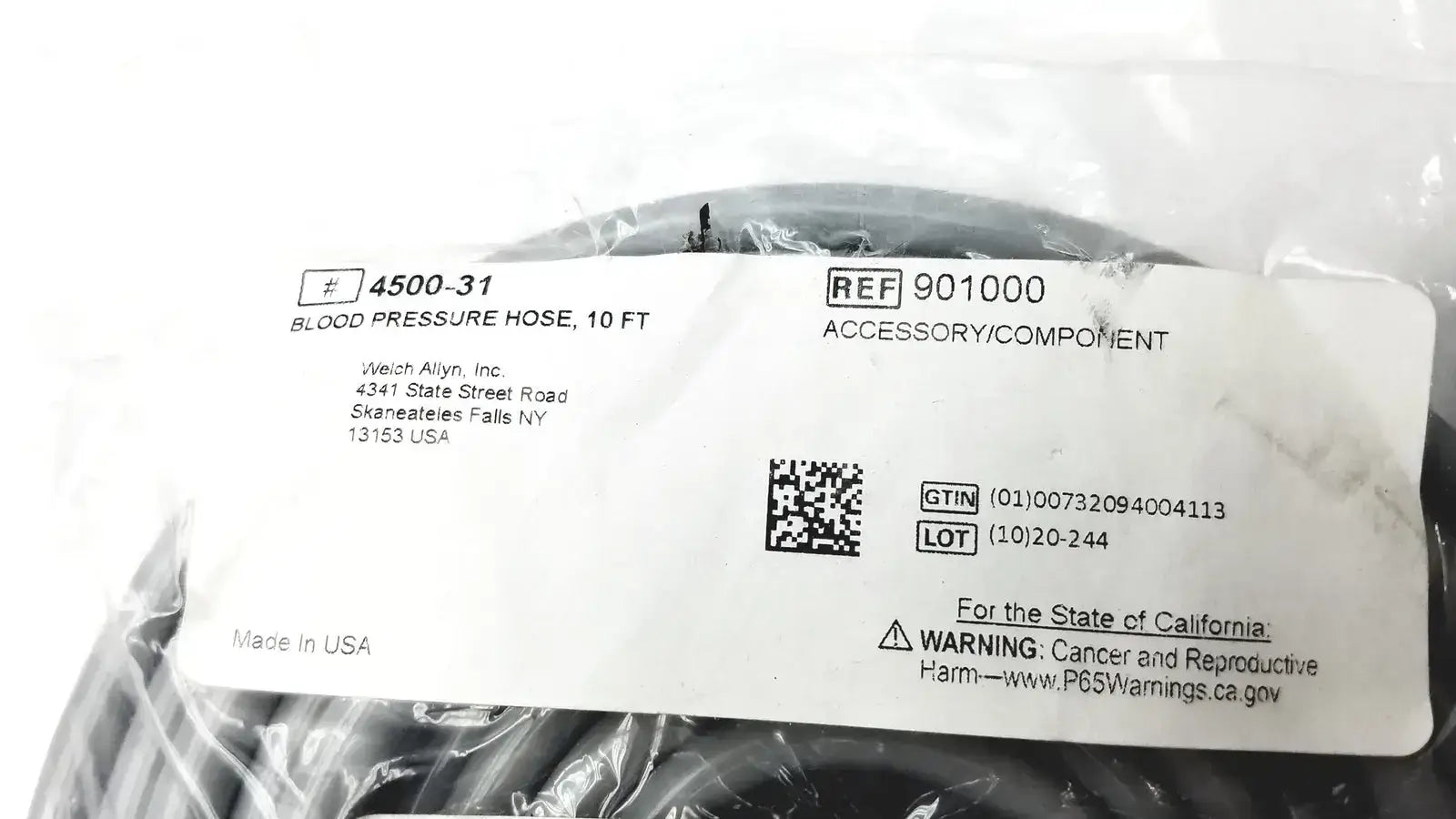 Welch Allyn 4500-31 Blood Pressure Hose 10FT