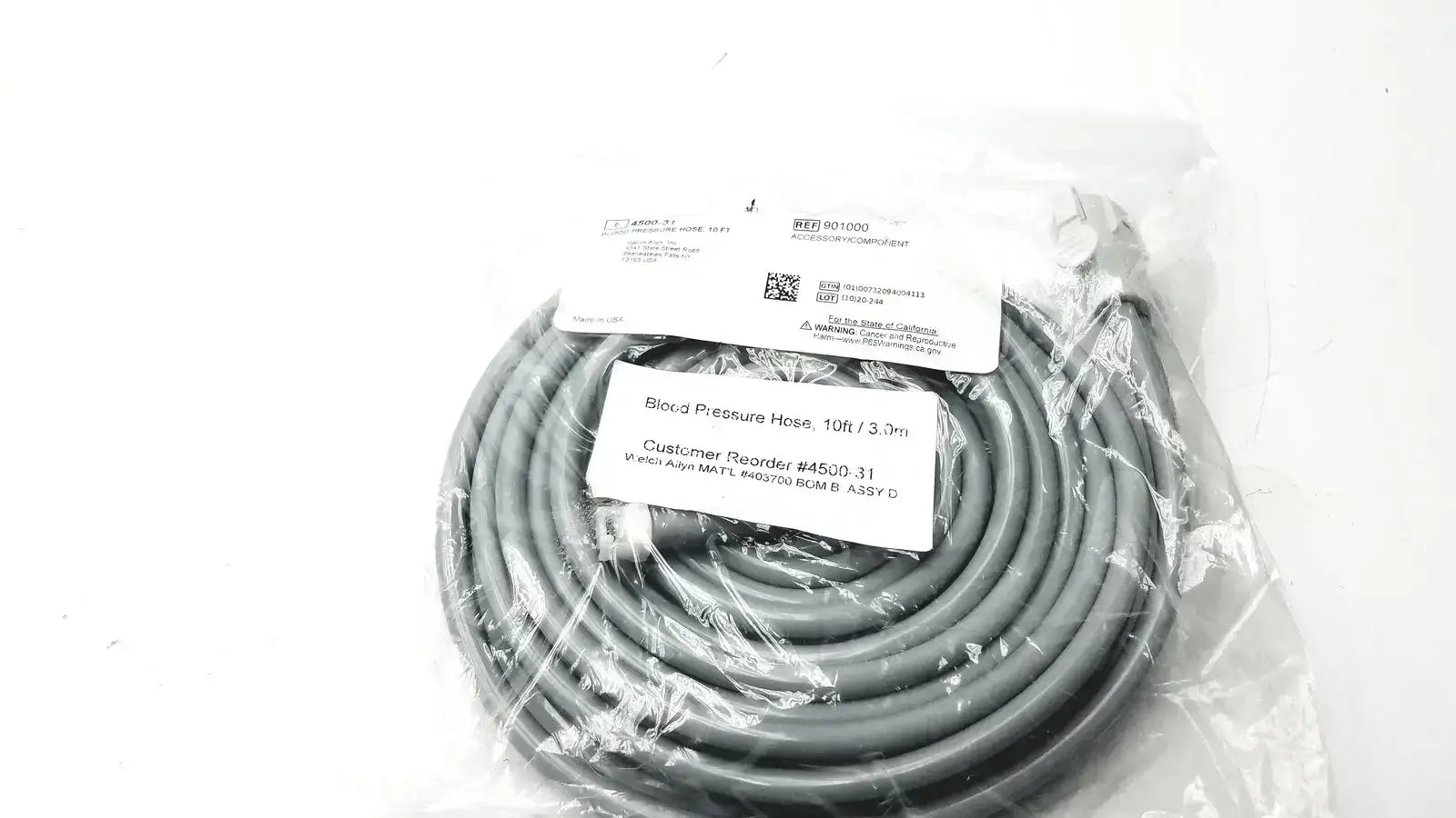 Welch Allyn 4500-31 Blood Pressure Hose 10FT