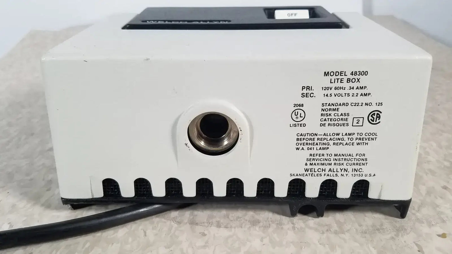 Welch Allyn 48300 Lite Box Input.34A/120V 60HZ - Light Source