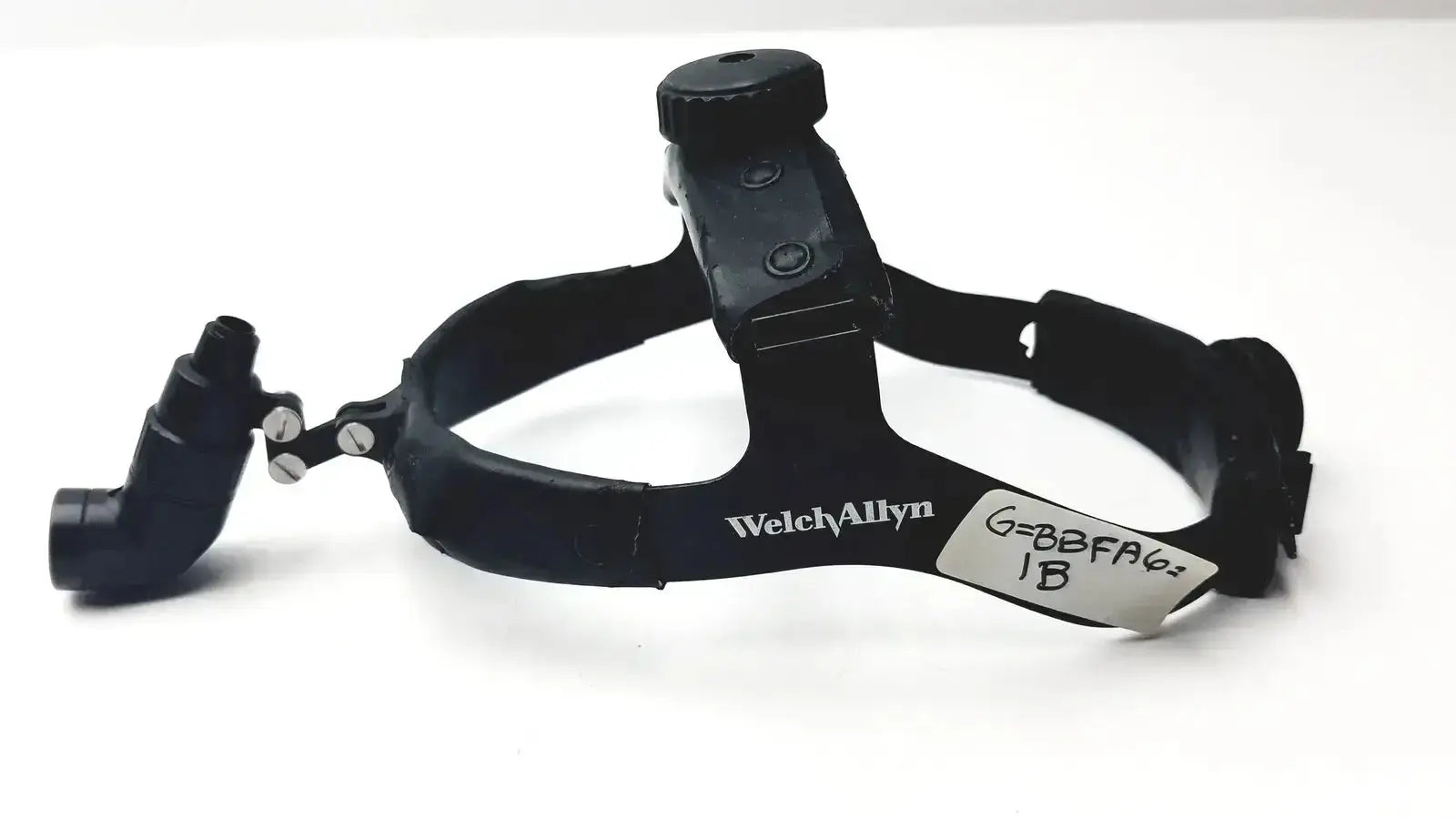Black welch allyn 49540 surgical headlight assy with adjustable arm and ergonomic head strap for medical use
