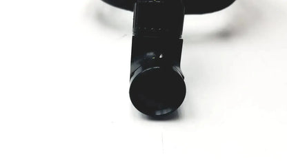 Black plastic camera lens mount on the back side of the welch allyn 49540 surgical headlight assy product