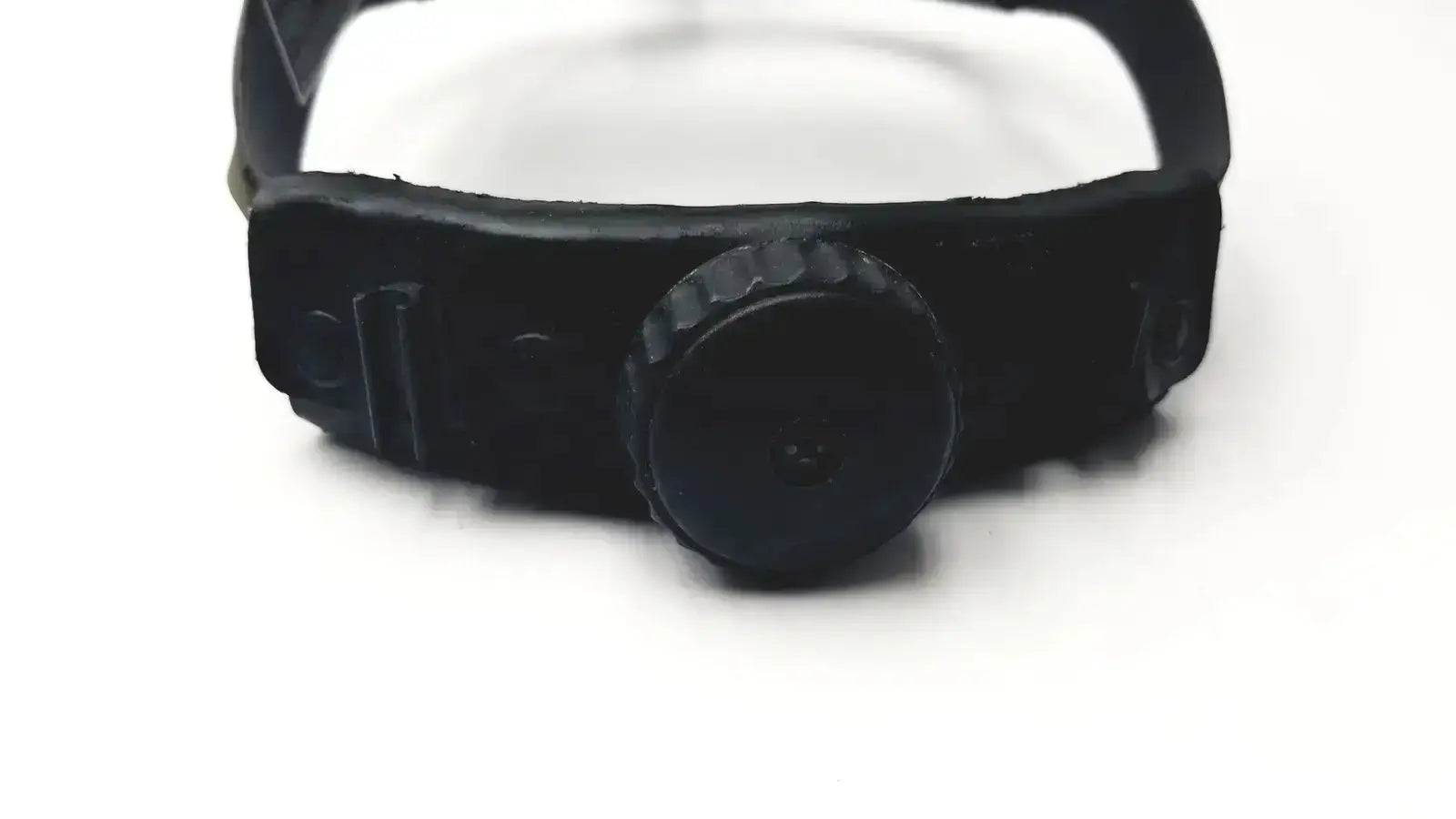 Black rubber headlamp strap with textured adjustment knob for welch allyn 49540 surgical headlight assy