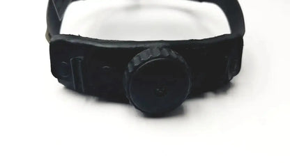 Black rubber headlamp strap with textured adjustment knob for welch allyn 49540 surgical headlight assy