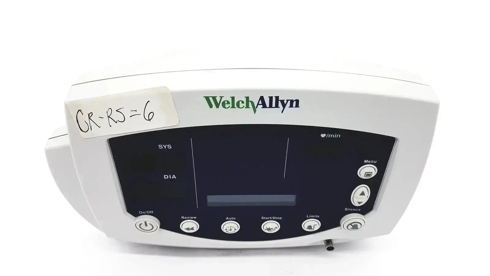 White welchallyn vital signs monitor with black digital display and multiple control buttons untested model 53000 series