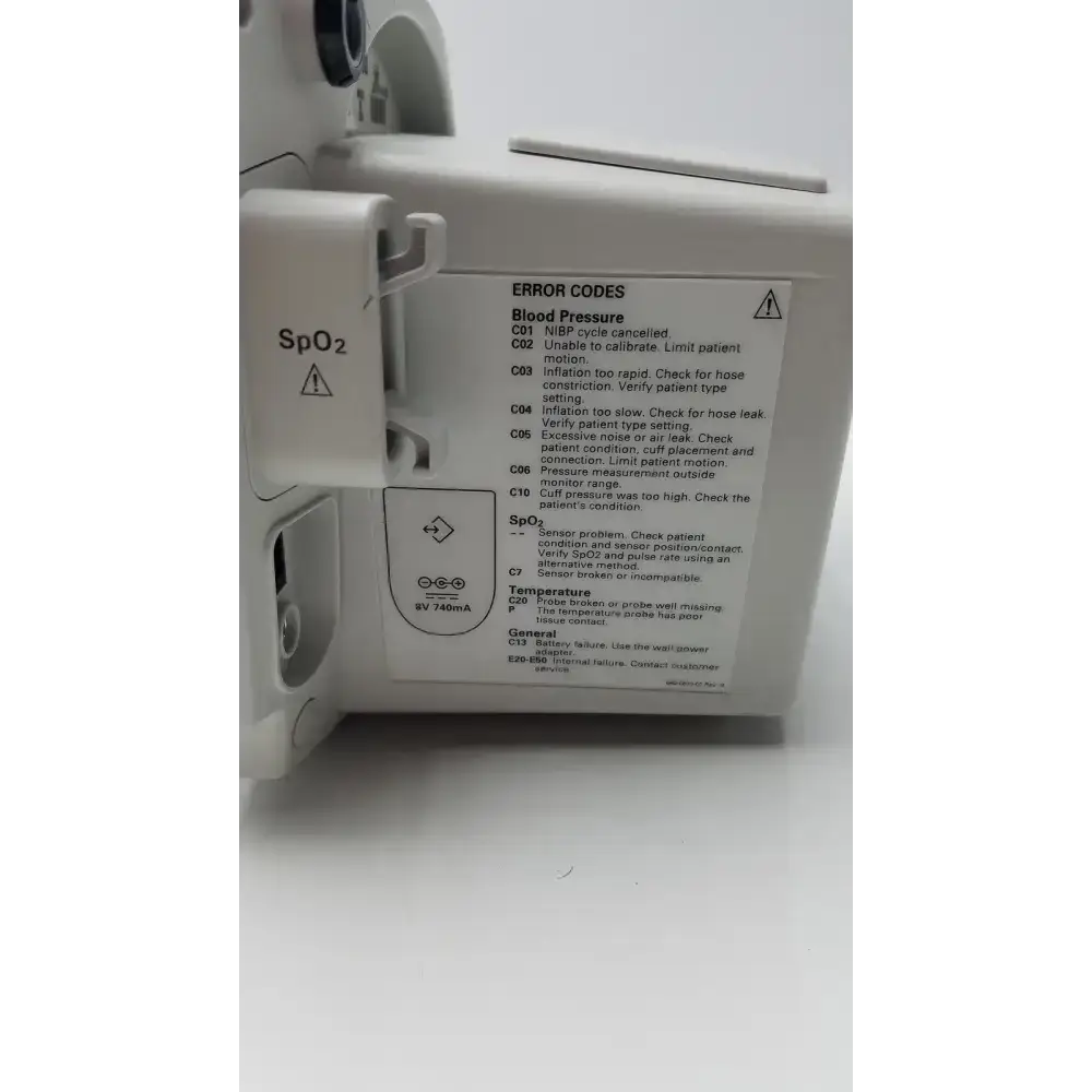 Welch Allyn 53N00 Spot Vital Sign Monitor 007-0100-01 - Signs
