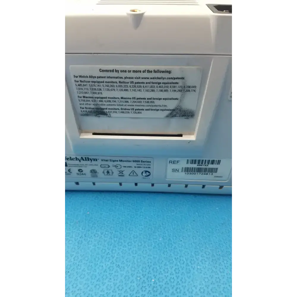 Welch Allyn 6000 Series Vital Signs Monitor Ref 65MTXX