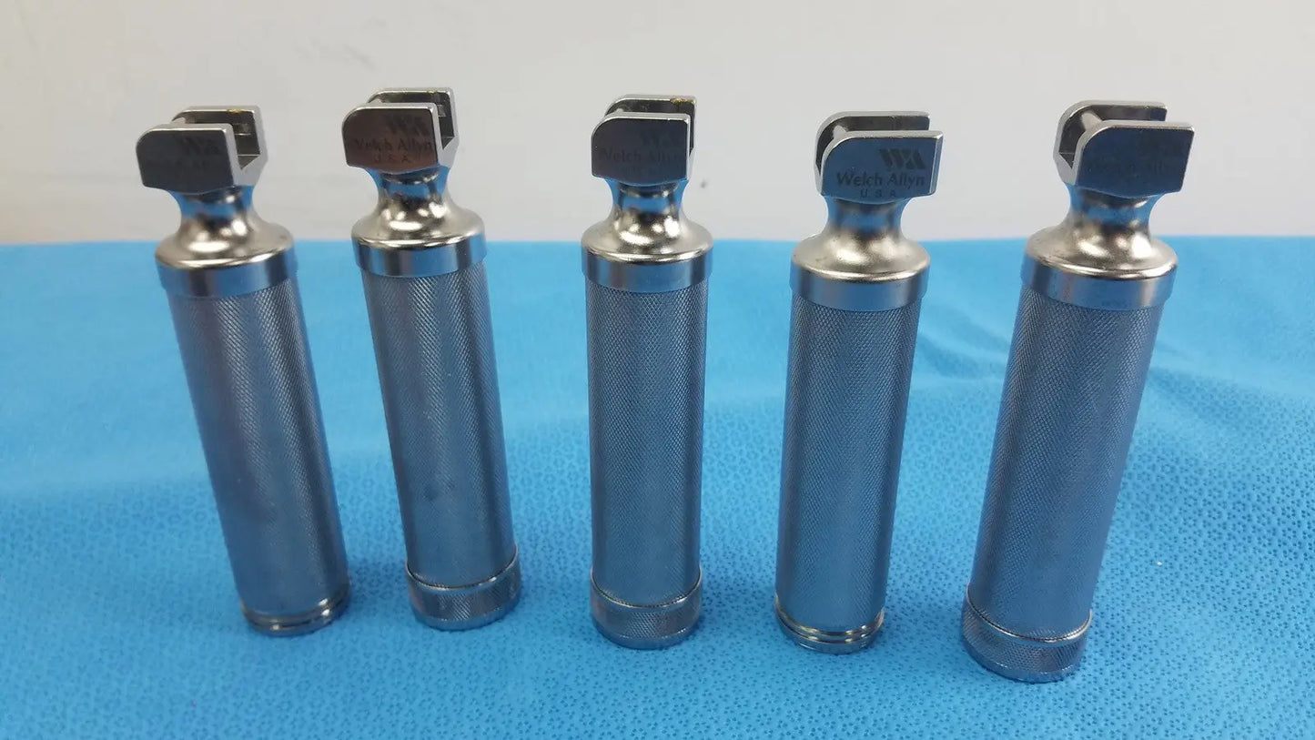 Welch Allyn 60300 Fiber Optic Laryngoscope Handles - Lot Of 5