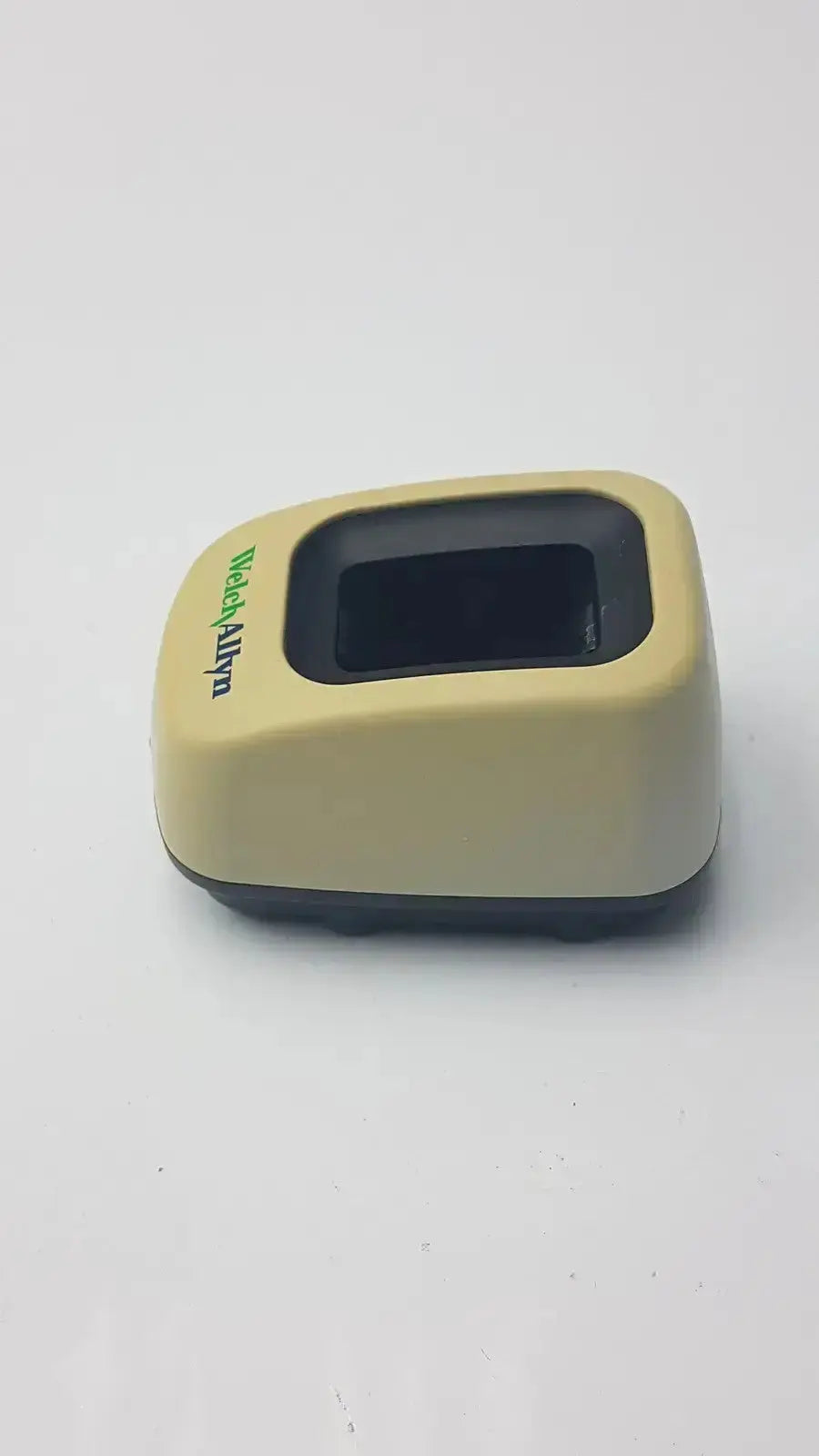 Beige and black handheld fingerprint scanner with wodaallyn branding compatible with welch allyn series charger used medical equipment for sale