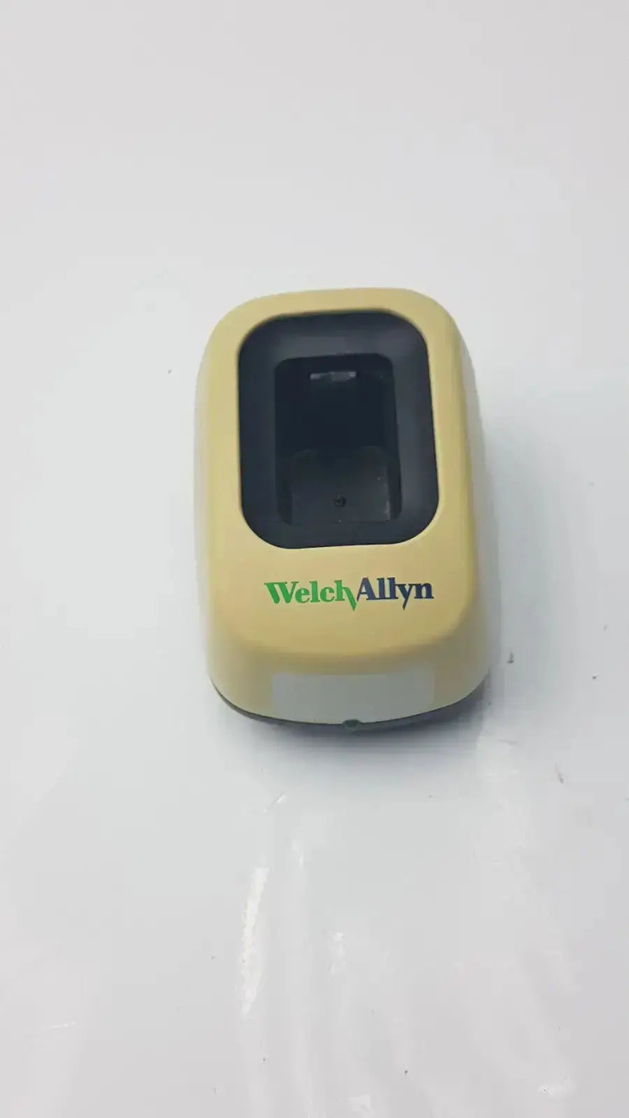 Welch allyn 739 series charger in yellow with black rectangular opening and green branding used medical equipment for sale