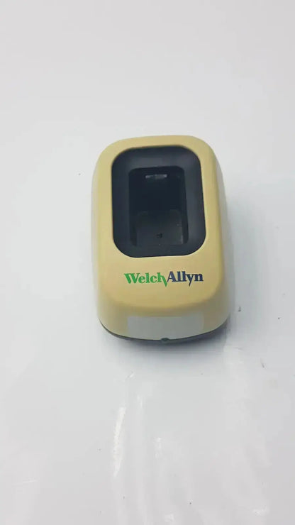 Welch allyn 739 series charger in yellow with black rectangular opening and green branding used medical equipment for sale