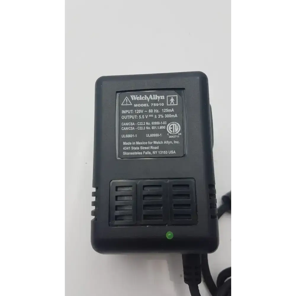 Welch Allyn 75910 Illuminator Kleenspec AC Power Adapter