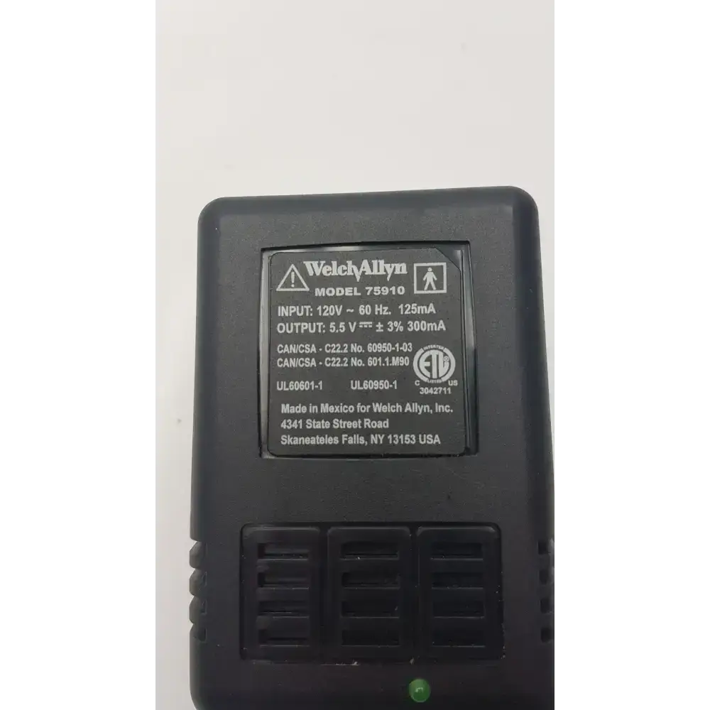 Welch Allyn 75910 Illuminator Kleenspec AC Power Adapter